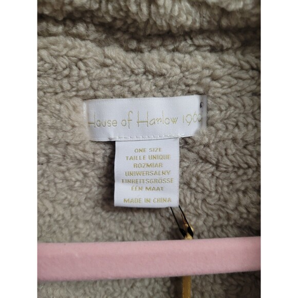 House of Harlow 1960 Embroidered Faux Shearling Vest One Size Boho Western - Picture 2 of 12